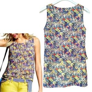 Cabi Floral Tank Top Women XS Positano Sleeveless Boho Spring Fairy Cottagecore